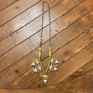 Stella & Dot Yellow and Gold Statement Necklace